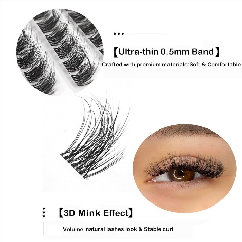 „Pasidaryk pats“ „Mega Volume“ blakstienų priauginimas su „Pingdu Sparkling Eyelash®“.