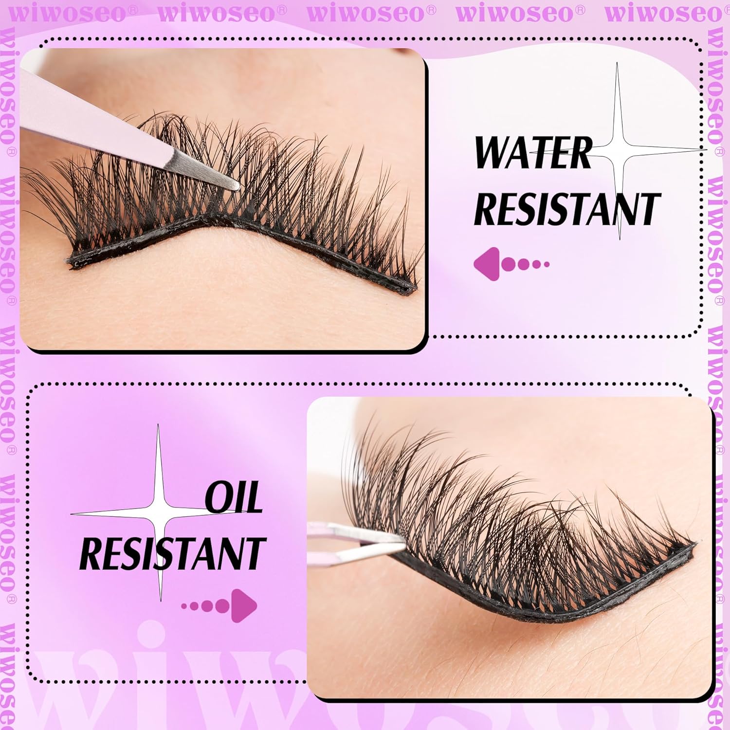 Gaukite tobulą išvaizdą su Pingdu Sparkling Eyelash® lipniomis, švelniomis puriomis blakstienomis