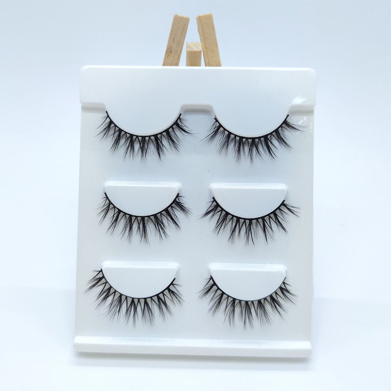 3 Pairs Pack Luxury Faux Mink 3D Silk Lashes Dirbtinės blakstienos