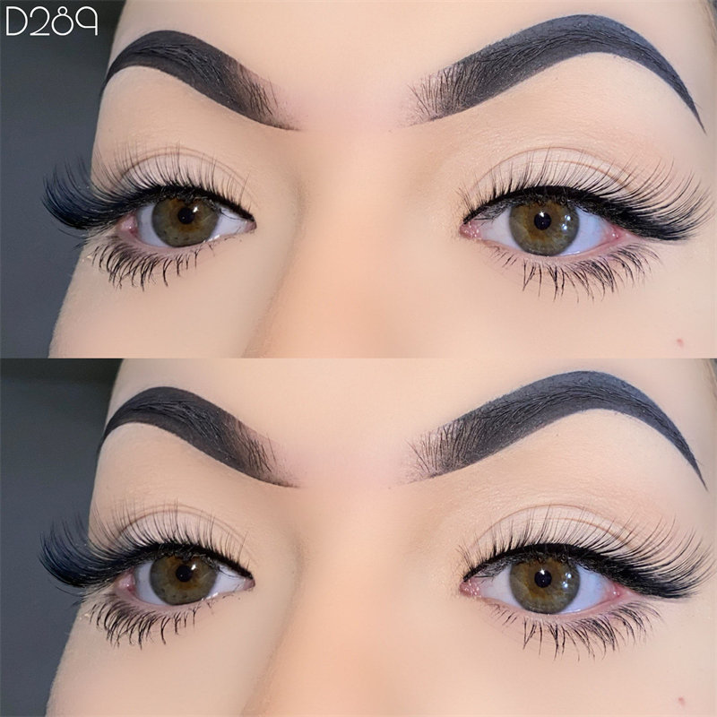 Fox Eye Lashes Wispy dirbtinės blakstienos Natural Look L Curl