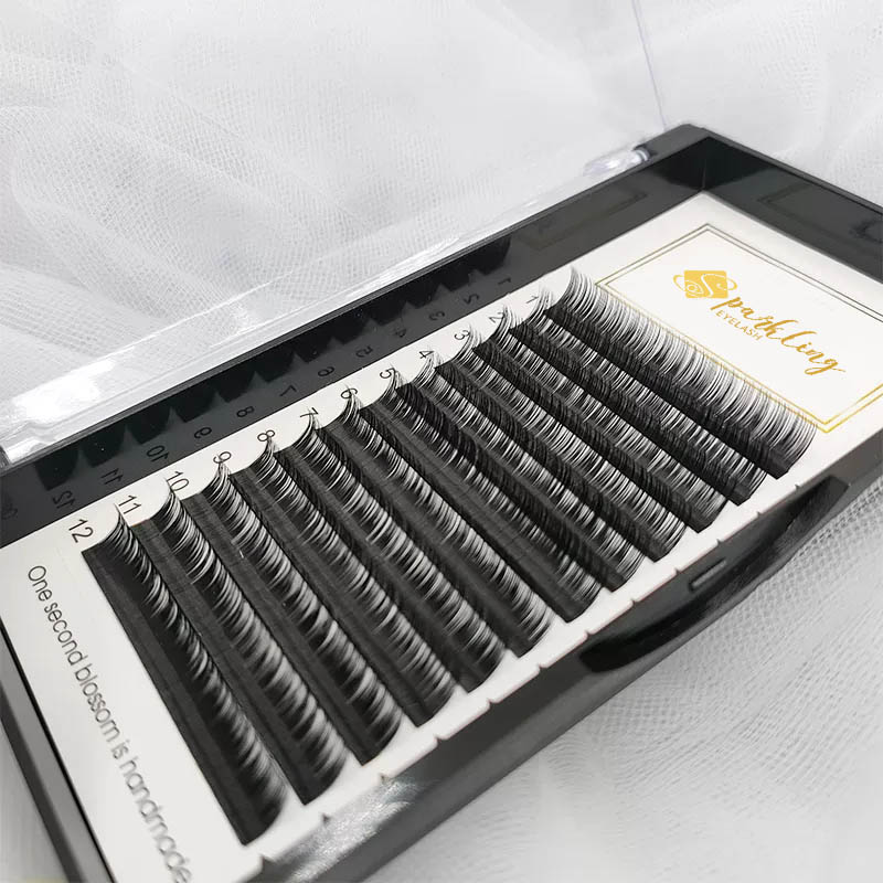 Blakstienų priauginimas D 15-20 mm mišrus dėklas Silk Classic Lash individualus blakstienų priauginimas