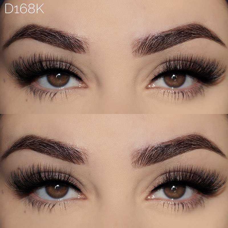Half Lashes Natural Look Wispy 3D Cat Eye Blakstienos