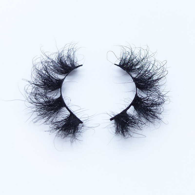 Real Mink Lashes Long Thick Volume Messy Crossed netikros blakstienos